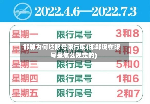 邯郸为何还限号限行呢(邯郸现在限号是怎么规定的)