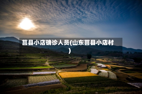 莒县小店确诊人员(山东莒县小店村)-第2张图片