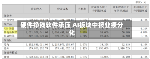硬件挣钱软件承压 AI板块中报业绩分化
