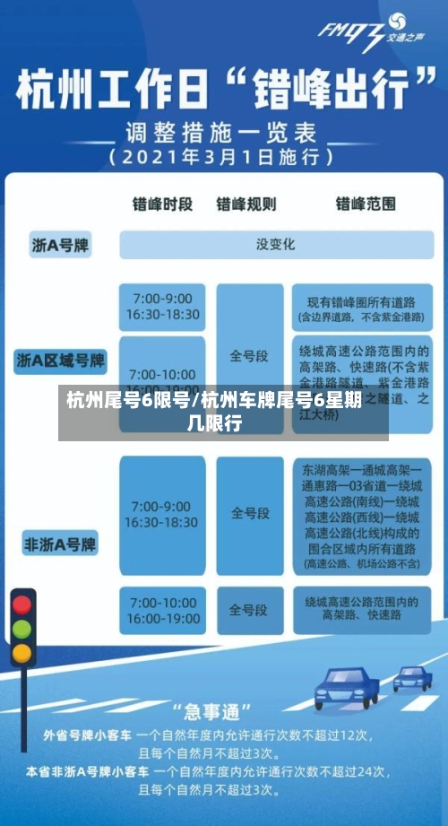 杭州尾号6限号/杭州车牌尾号6星期几限行-第3张图片