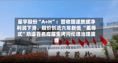 星宇股份“A+H	”：营收增速放缓净利润下滑、股价创近六年新低 “羞辱式”劝退百名应届生拷问伦理治理底线-第2张图片