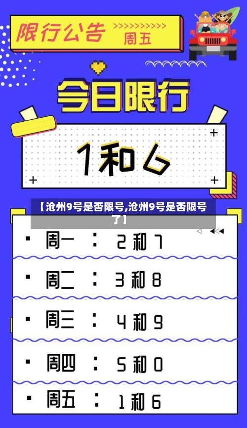 【沧州9号是否限号,沧州9号是否限号了】