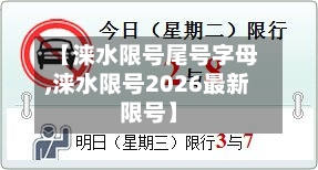 【涞水限号尾号字母,涞水限号2026最新限号】