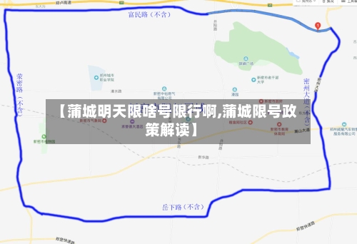 【蒲城明天限啥号限行啊,蒲城限号政策解读】