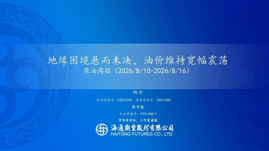 原油周报：地缘困境悬而未决，油价维持宽幅震荡